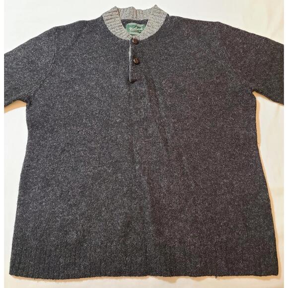 🔥 Vintage Woolrich Men's Large 1/4 Button Wool Blend Pullover L 🔥 New Price - Picture 3 of 11